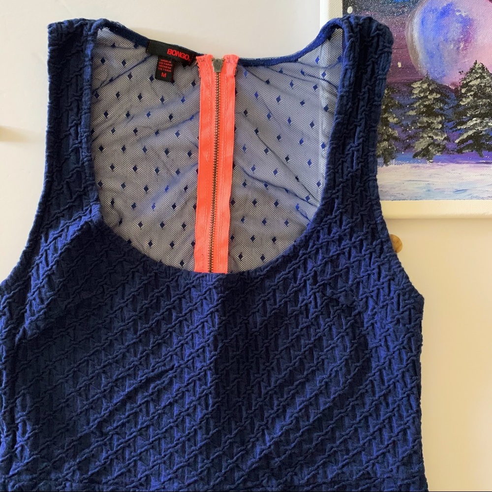 BONGO Navy Peach Tank Dress